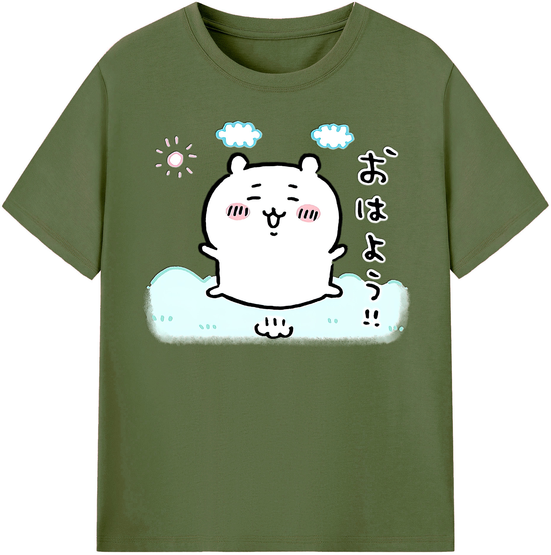 （画像用） ちいかわ ちいかわ Chii-kawa chiikawa 綿100％半袖Tシャツ（フロントプリント）